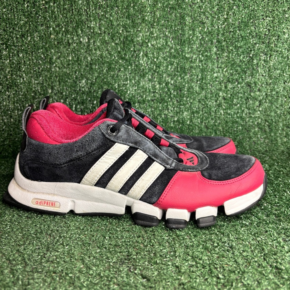 Adidas Adiprene Running Suede Leather Athletic Sneakers Black Pink Womens Sz 8.5